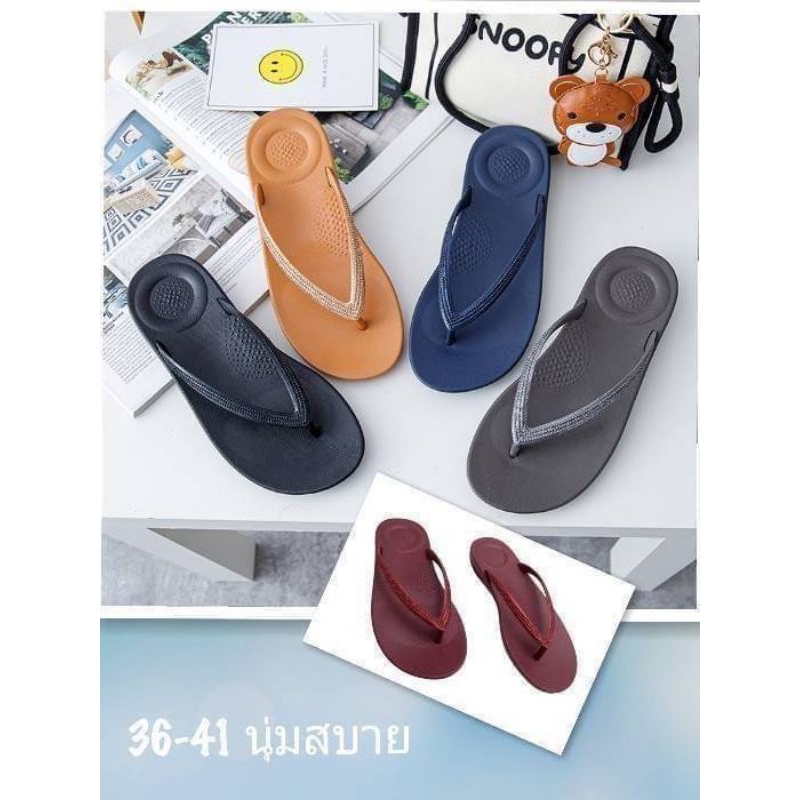 รองเท้าเเตะคีบพื้นยางนิ่ม