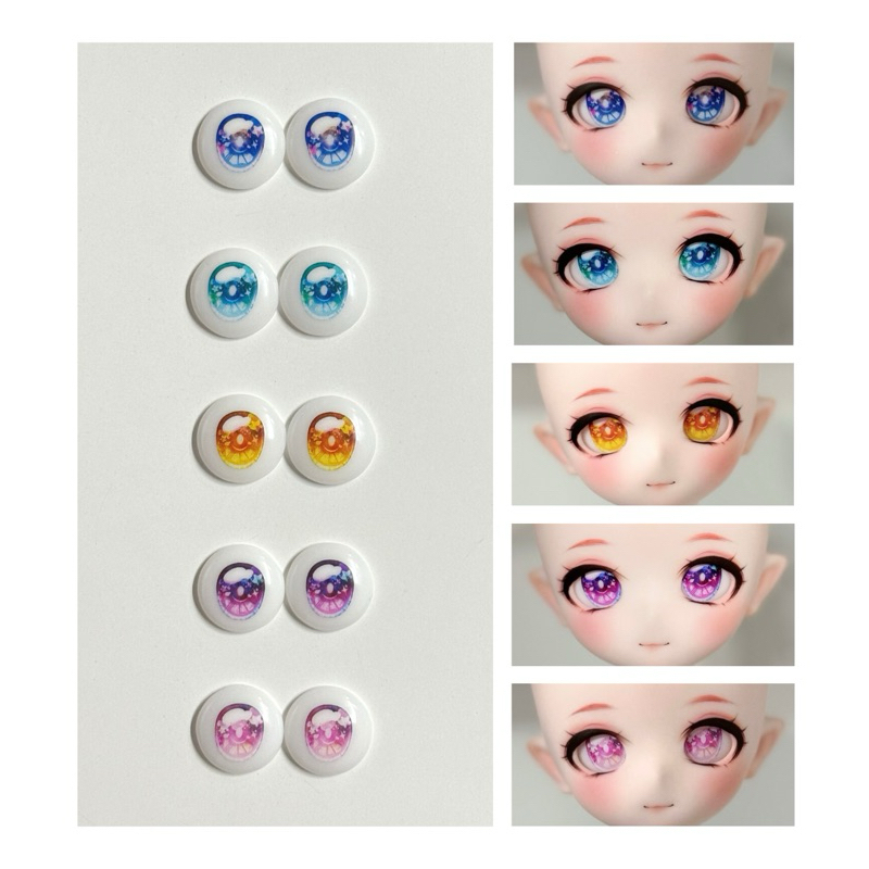 [พร้อมส่ง] ตาสติ๊กเกอร์น้ำ ตา BJD ตาอนิเมะ 20mm ตา DD MDD