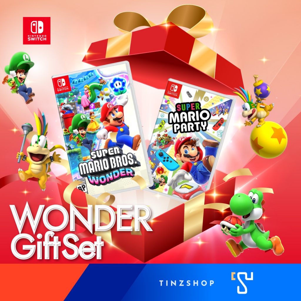 Nintendo Switch Mario Wonder Gift Set 2025 > จับคู่เกมมาริโอ้ วันเดอร์ เกมยอดฮิตของมาริโอ้ เกมออกใหม่
