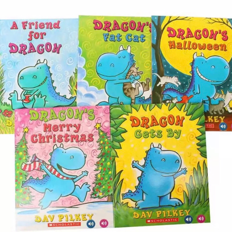 พร้อมส่ง The Dragon Tales (5 Books) by Dav Pilkey | หนังสือภาษาอังกฤษ สำหรับเด็ก Scholastic
