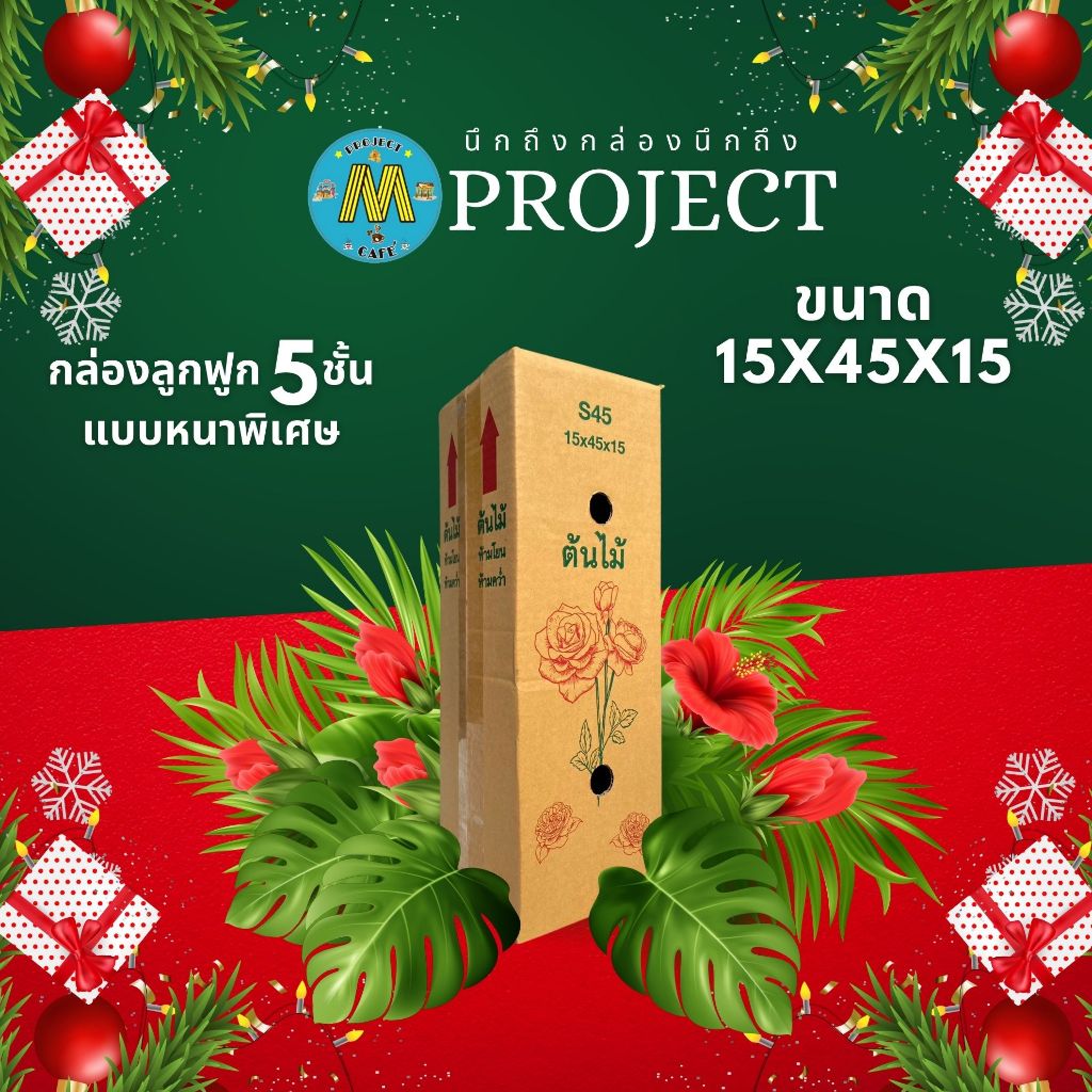 กล่องต้นไม้3 ชั้น ขนาด 15x45x15 ( 1แพ็คมี20ใบ ) S45