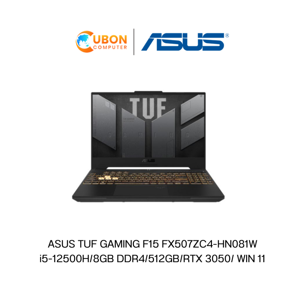 ASUS TUF GAMING F15 FX507ZC4-HN081W NOTEBOOK (โน้ตบุ๊ค) i5-12500H / 8GB DDR4 / 512GB / RTX 3050 / WI