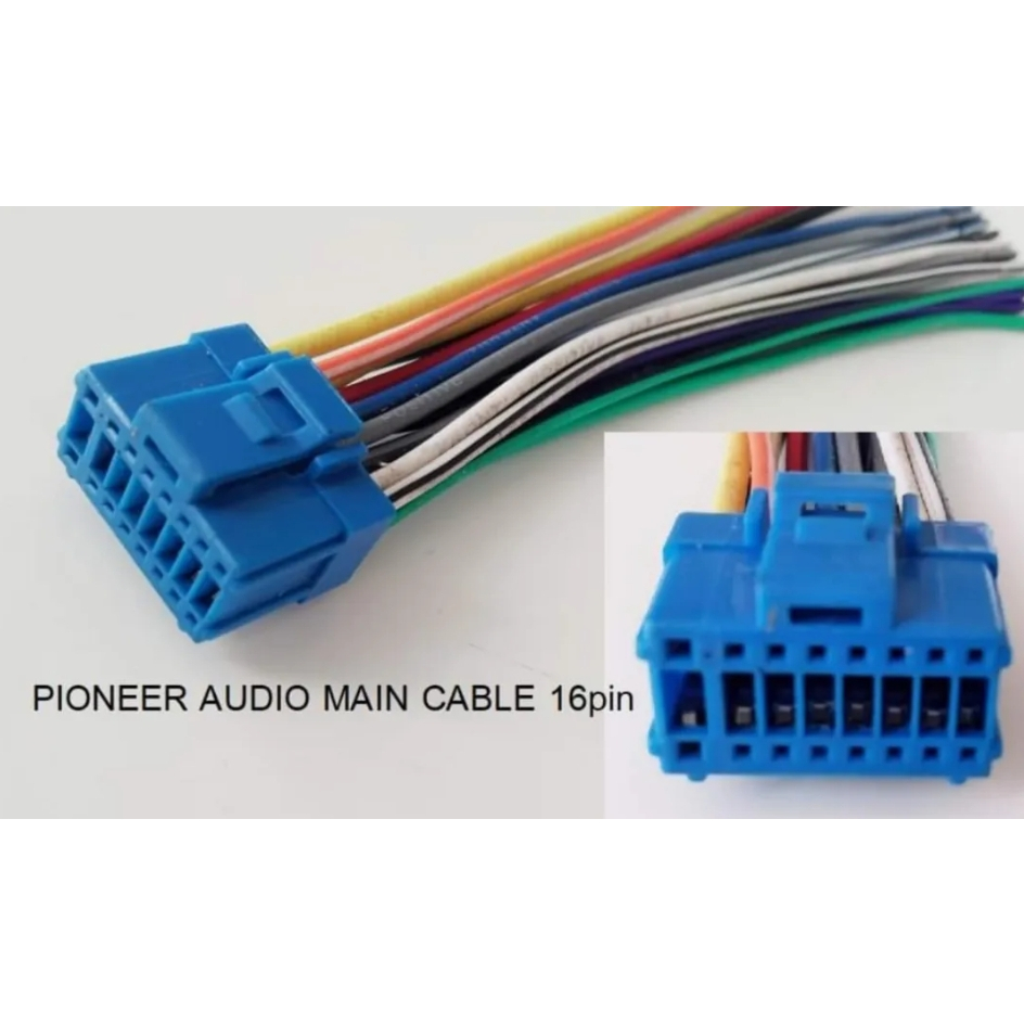 Audio cable สายไฟ วิทยุรถยนต์ PIONEER 16pin มีบางรุ่นในรถ TOYOTA HONDA