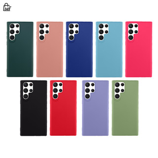 เคส สำหรับ Samsung Galaxy S22 Ultra เคสซิลิโคนนิ่ม กันกล้อง สีพาสเทล TPU หนา