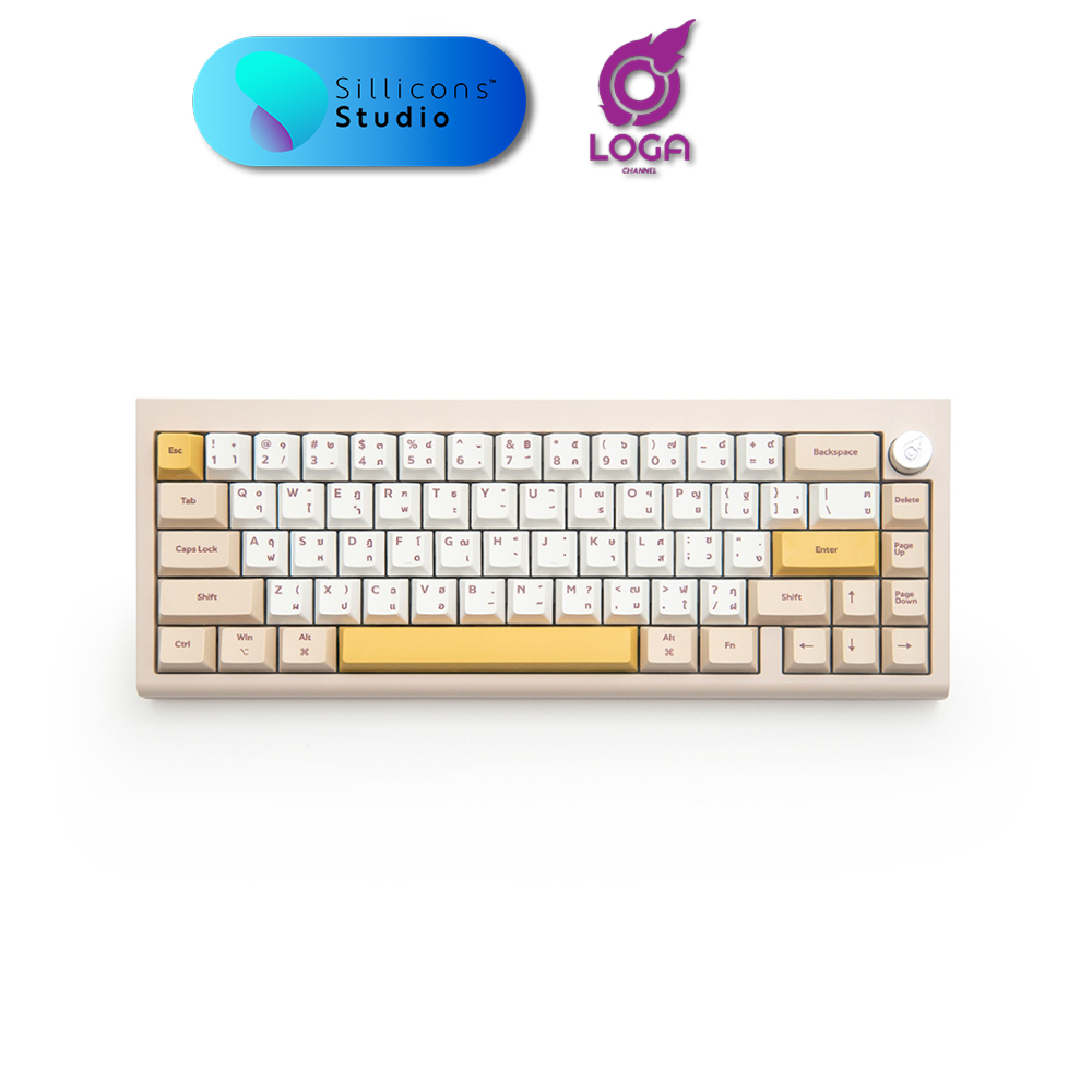 LOGA Vanilla Caramel Biscuits Yaksa 65AL Aluminum wireless mechanical keyboard คีย์บอร์ดไร้สาย