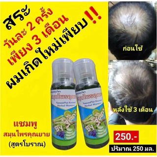 พร้อมส่ง🐧แชมพูแก้ผมบาง [มีของแถม] สูตรสมุนไพร 17 ชนิด ยาสระผมสมุนไพร แชมพูสมุนไพรคุณยาย สูตรคุณยาย