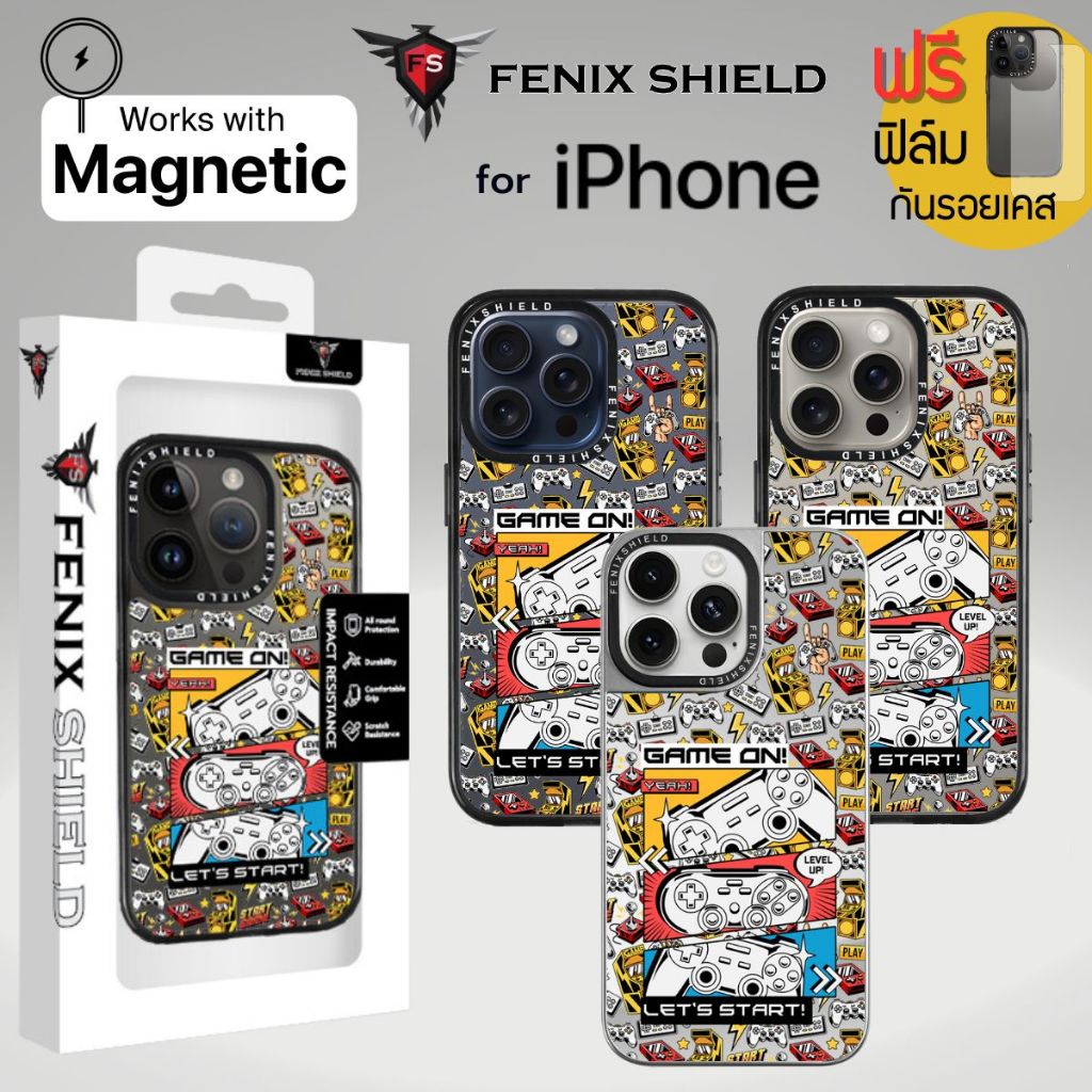 (แถมฟิล์มเคส) เคส FenixShield Tough EXTREME Series [ GAME ON ] สำหรับ iPhone 15 / 14 / Pro / Pro Max