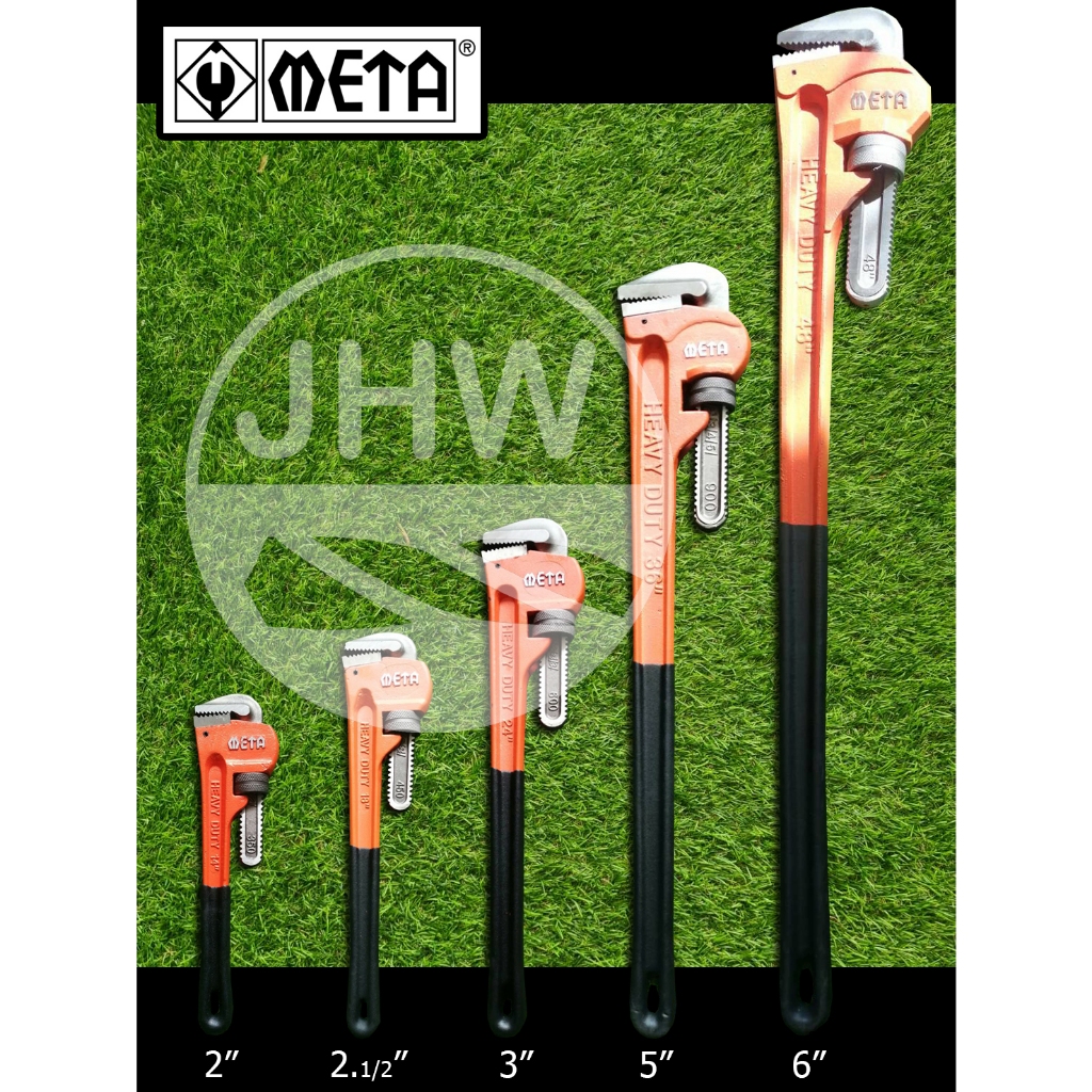 ประแจคอม้า คีมคอม้า คีมประปา ขนาด(ปาก) 2,  2.1/2,  3,  5 &  6 นิ้ว 1ขา ยี่ห้อ META POLAND สำหรับงานป