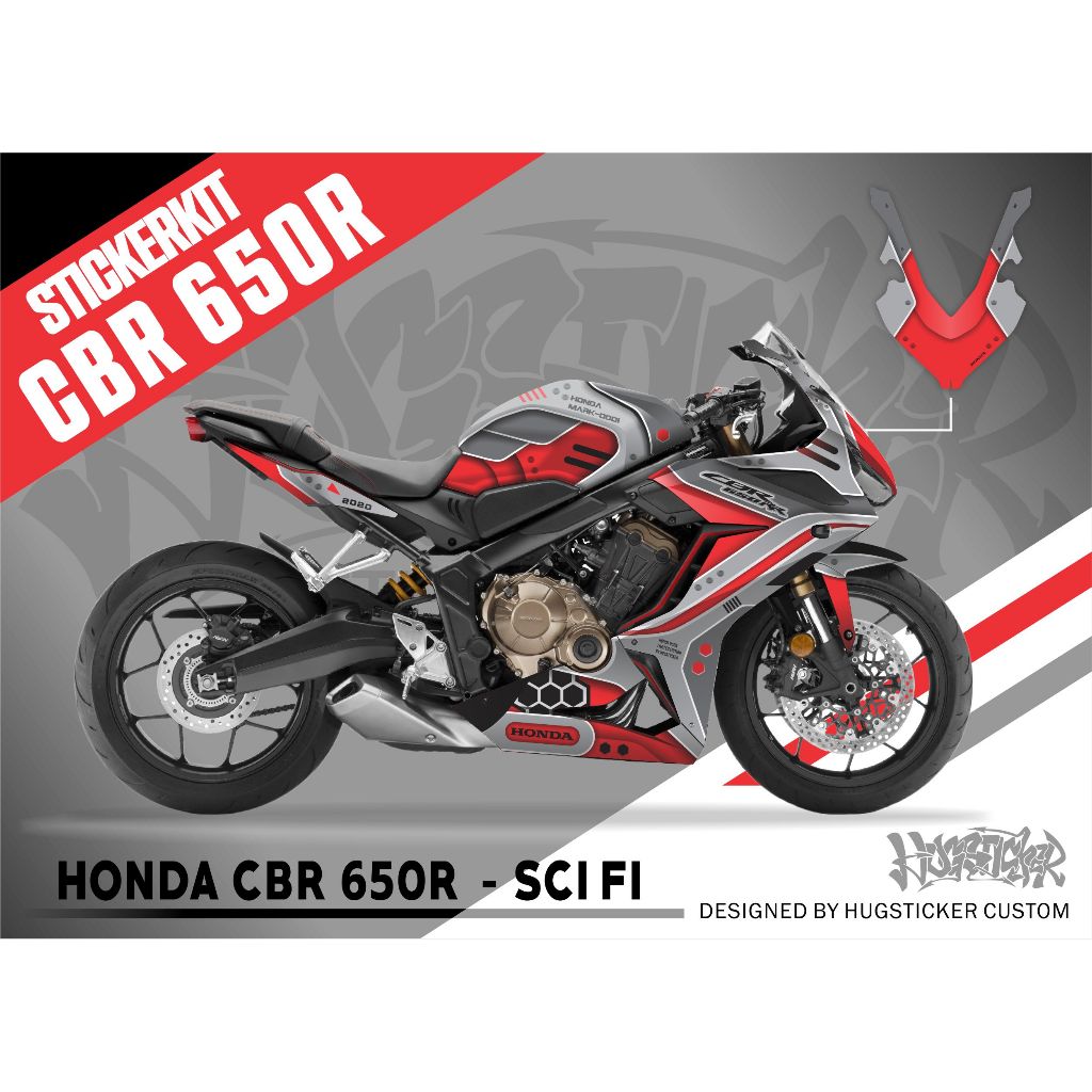 Hugsticker สติ๊กเกอร์ CBR650R ลาย SCI FI