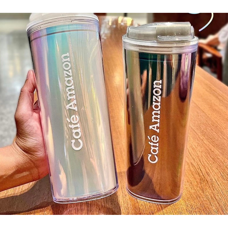 (ทักลด50%) พร้อมส่ง แก้ว Amazon Plastic Hologram Tumbler  22 Oz. V.2
