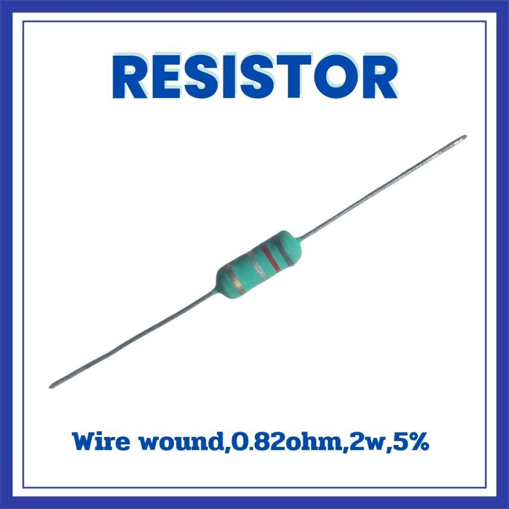 Resistor Wire Wound 0.82 ohm 2W 5% (1แพ็ค10ชิ้น)