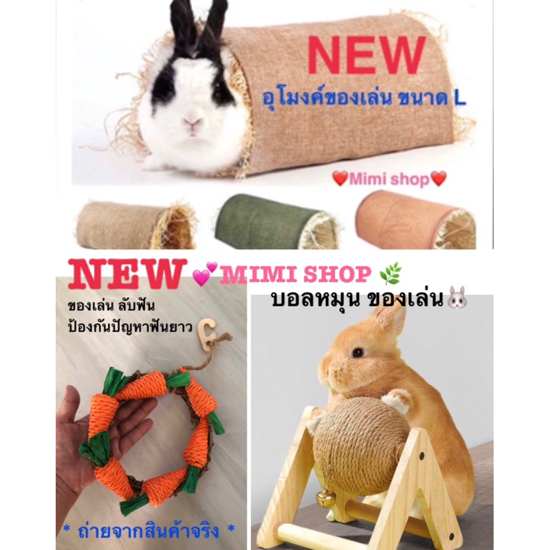 NEW อุโมงค์ของเล่น/ พวงแครอทลับฟัน / บอลหมุน ของเล่นน้องกระต่าย หนู