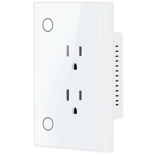 Tuya WiFi Wall Power Socket ปลั๊กไฟติดผนังทูย่า สั่งผ่านแอพ เสียง Google home, Amazon Alexa แอพ TuyaSmart, Smart life