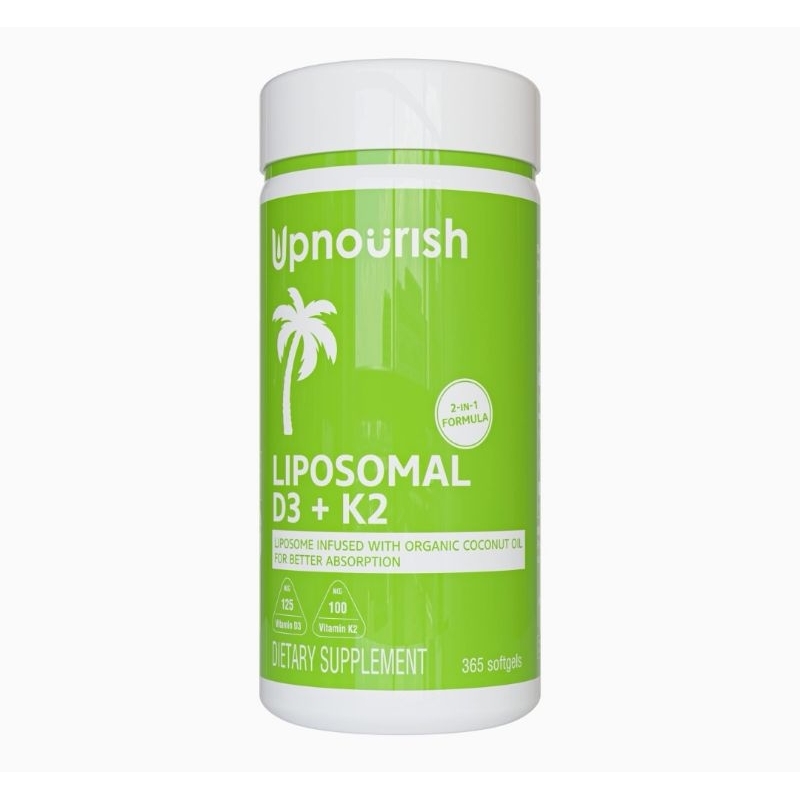 Liposomal Vitamin D3 5000 IU with K2 MK7 100 mcg,Vit D and K 365 softgelsพร้อมส่ง