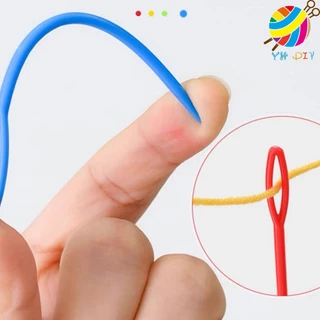 เข็มถักพลาสติก 6 ชิ้น DIY เสื้อกันหนาวเครื่องมือทอผ้า
