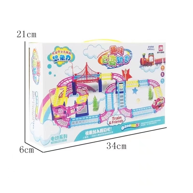 [พร้อมส่ง]รถราง 90ชิ้น พร้อมรางและรถ 1 คัน รถรางไฟฟ้า รถไฟของเล่น รางรถแข่ง รถรางของเล่น รถของเล่นมีราง รางรถ รถไฟฟ้า จั - รูปที่ 3