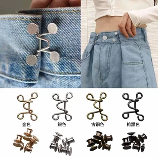 📌MKL📌 พร้อมส่ง ตะขอกางเกงปรับเอว กระดุมปรับเอวกางเกง กระดุมหมุดถอดได้ ตะขอ DIY ไม่ต้องเย็บ # Y44