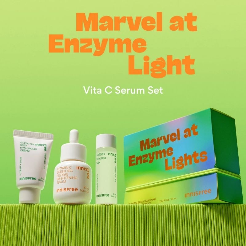 (แท้ ฉลากไทย)Innisfree Vitamin C Green Tea Enzyme Brightening Serum วิตามินซี กรีนที เซรั่ม (เพื่อผิวกระจ่างใส)