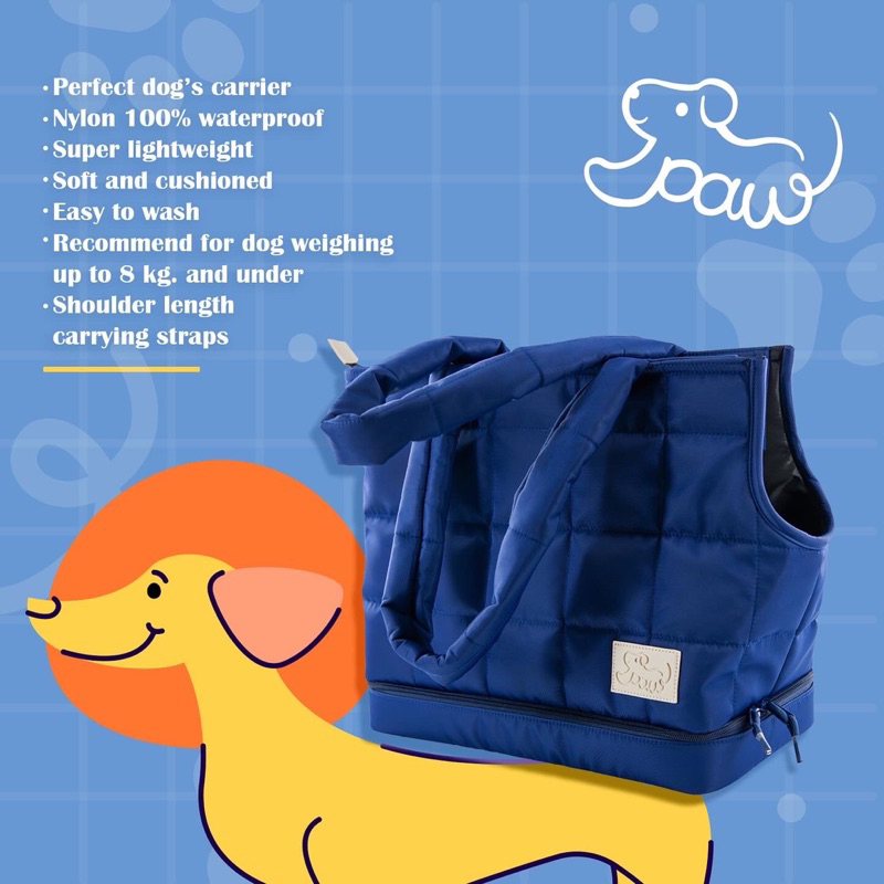 กระเป๋าน้องหมา Collection ใหม่ วัสดุผ้า nylon 100% เบา กันน้ำ ทำความสะอาดง่าย MP002