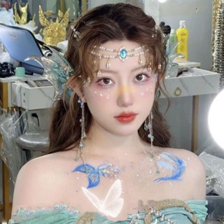 F4/5 HB19ที่คาดศรีษะประดับผม สไตล์โบฮีเมี่ยน สร้อยคล้องผม สไ…