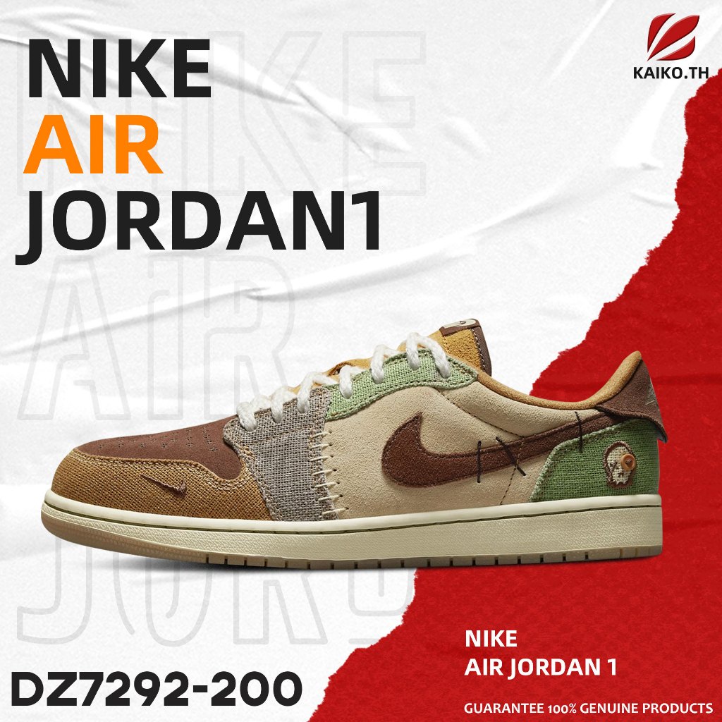 100%แท้ Jordan Air Jordan 1 retro low og voodoo DZ7292-200