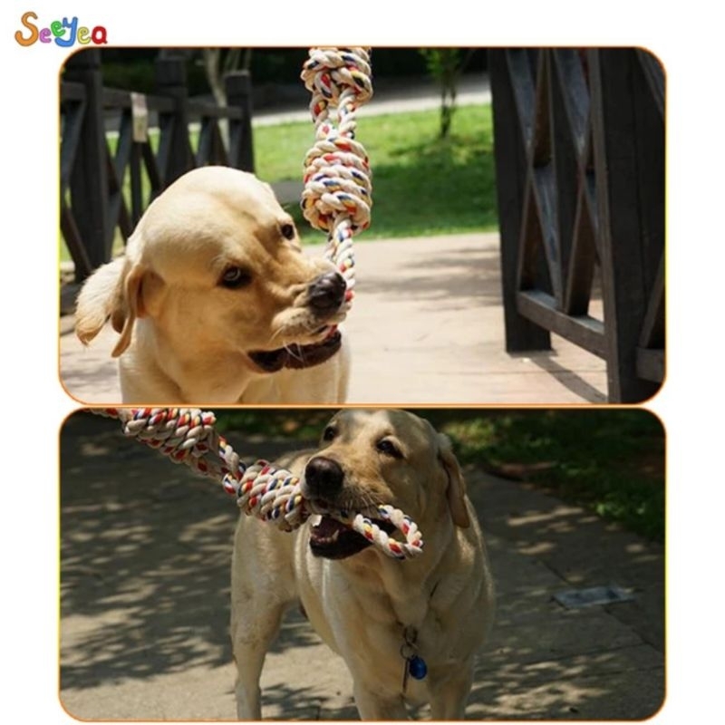 Fidoz factory เชือกกัดสุนัข ของกัดเล่นหมาใหญ่ เชือกกัดเล่นสุนัขขนาดใหญ่