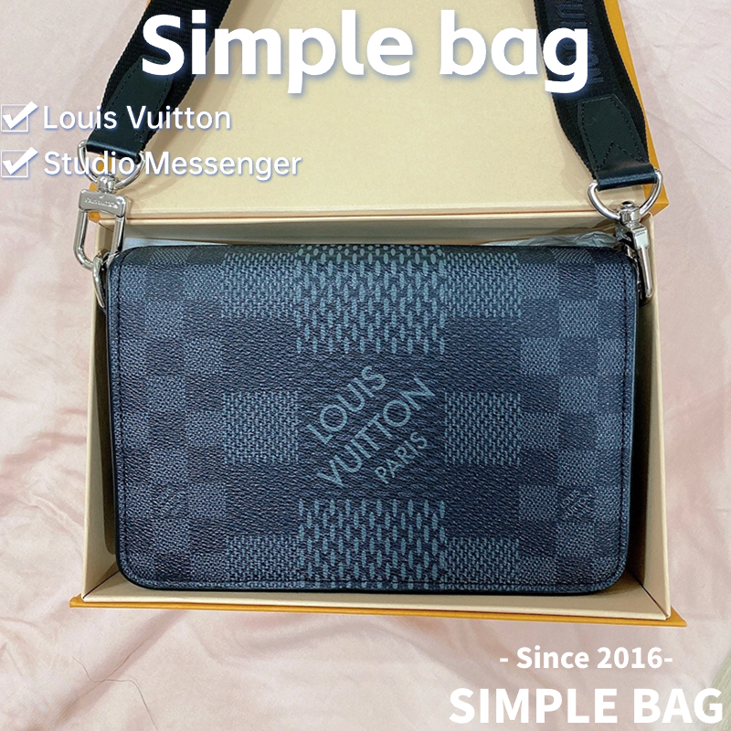 🍑หลุยส์วิตตอง Louis Vuitton Studio Messenger Bag LV กระเป๋า