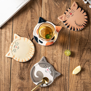 พร้อมส่ง !! ที่รองแก้ว แผ่นหินรองแก้วดูดซับน้ำ ลายสัตว์น่ารั…