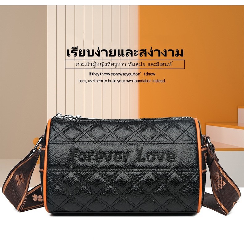 ใหม่ กระเป๋าสะพายไหล่ หนังวัวแท้ ทรงบอสตัน สไตล์เกาหลี แฟชั่นสําหรับสตรี BB00417