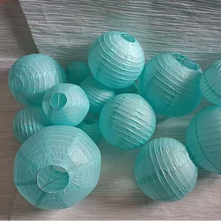โคมไฟกระดาษ ทรงกลม โคมไฟญี่ปุ่น สีพาสเทล 8นิ้ว 12นิ้ว 16นิ้ว / 20cm 30cm 40cm สร้างบรรยากาศน่ารัก
