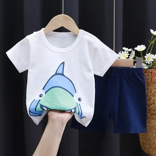 เสื้อผ้าเด็ก ชุดเด็ก ชุดเซ็ทเสื้อแขนสั้น+กางเกงขาสั้น พร้อมส่งในไทยทุกวัน เนื้อผ้าดี นุ่มใส่สบาย ลายน่ารัก Cotton100%