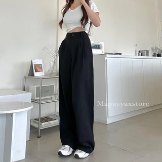 Mapayyaxstore : Lily pants ผ้าพริ้วมีน้ำหนัก ขากระบอกใหญ่ทรงสวยมาก (ล็อตใหม่เป็นตะขอนะคะ)