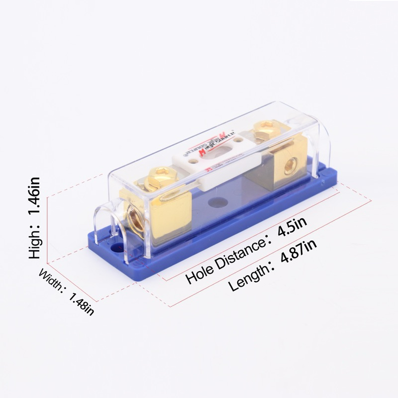 ฐานฟิวส์ ANL ชุบทอง 24K พร้อมฟิวส์เซรามิกคุณภาพสูง 100A - รูปที่ 4