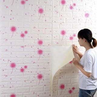 🔥wallpaper3d 70*77cm สติ๊กเกอร์ติดผนัง ลายการ์ตูน ลายไม้ ลาย…