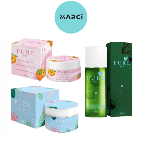PURE ครีมทาบำรุงรักแร้ 50 g./PURE ORGANIC DEODORANT BRIGHTENING (50g.)/ออยเพียว Pure Oil (100 ml.)