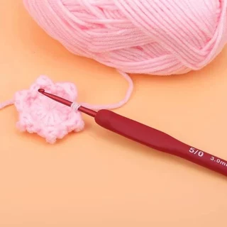 P045 เข็มถัก โครเชต์ ตะขอ อลูมิเนียม สีแดง 2 3 4 5 6 มม. เข็มถักแดง RED สําหรับถักโครเชต์ SP