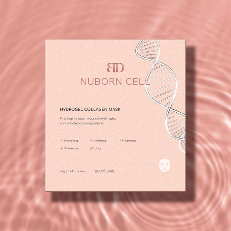 [มาส์กไฮโดรเจล] Blanc Dubu Nuborn Cell Hydrolyzed Collagen Mask (4sheets)