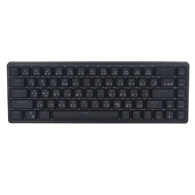 WIRELESS KEYBOARD (คีย์บอร์ดไร้สาย) Royal Kludge(รอยัล ครัจด์) RKG68 RGB (BLACK) (BLUE SWITCH - RGB 
