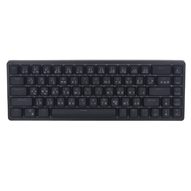 คีย์บอร์ดไร้สาย รอยัล ครัจด์ WIRELESS KEYBOARD ROYAL KLUDGE RKG68 RGB (BLACK) (RED SWITCH - RGB - EN