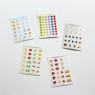 สติกเกอร์ Emoji Sticker 😀 ไอคอนน่ารัก สติ๊กเกอร์ แต่งแพลนเนอร์ ของแถม ของจีบลูกค้า mimisplan