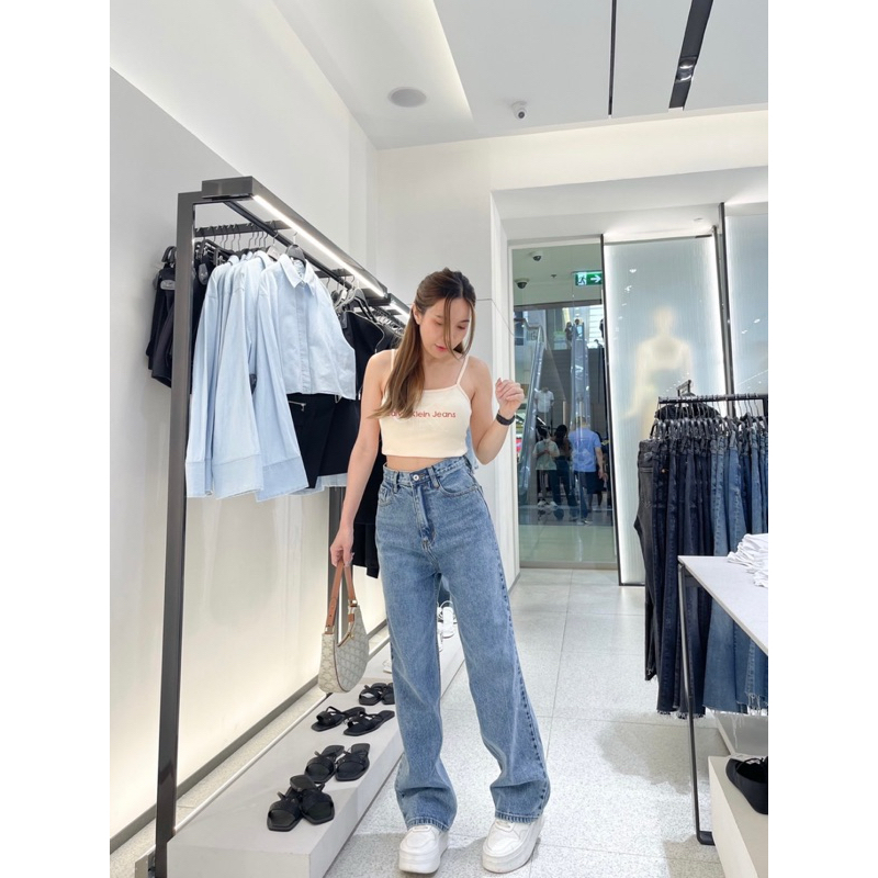 SARAN JEANS : กางเกงยีนส์ กระบอกสียีนส์ M