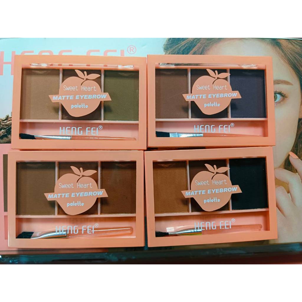HENG Fei EYEBROW  3 ช่อง  มีให้เลือก 4เบอร์No.HF7017
