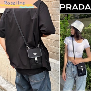 ปราด้า PRADA Re-Nylon and Saffiano leather smartphone case Shoulder bag