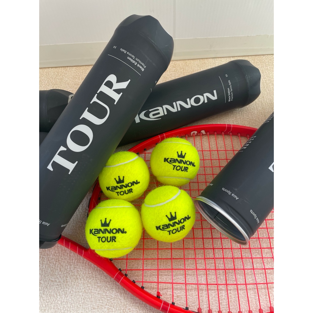ลูกเทนนิส Kannon TOUR black edition พรีเมี่ยม 4 ลูก/กระป๋อง Premium Tennis Balls