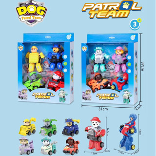 [พร้อมส่ง]ชุดเซตน้องหมา 4 ตัว แปลงร่างเป็นหุ่นยนต์ ขบวนการเจ…