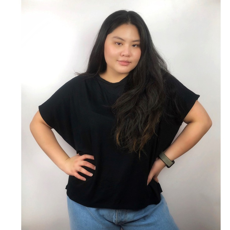 ( บ่าตกแขนสั้น over size ) เสื้อยืดแขนสั้น คอปีน แบรนด์ CHOTYSHOP สินค้าผลิตในไทย LOX