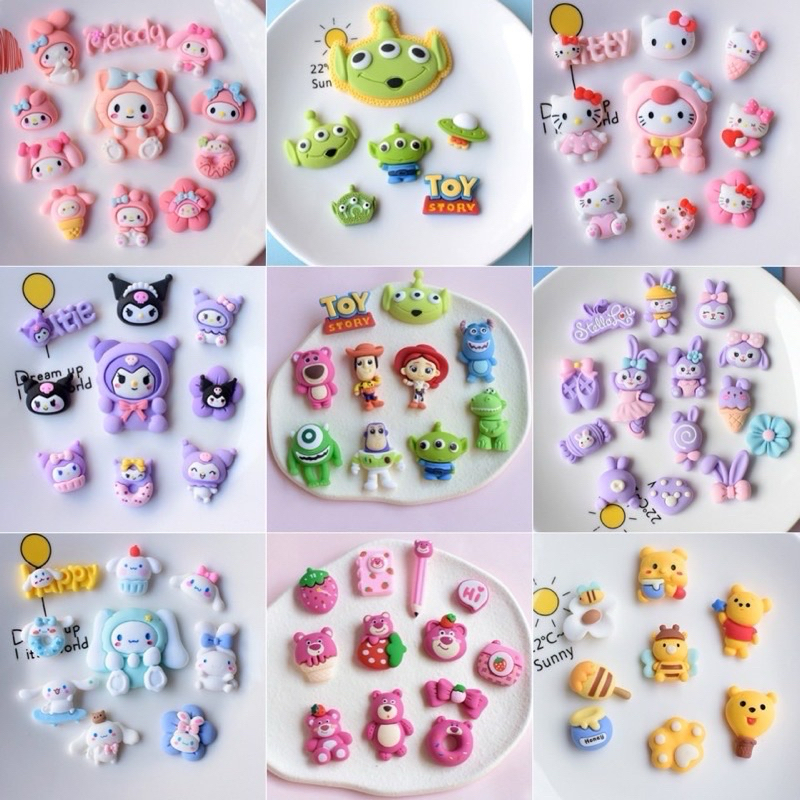 พร้อมส่ง Jibbitz Set จิ๊บบิทตัวติดรองเท้า ชุดตกแต่งรองเท้า ลายการ์ตูนน่ารัก ลายน่ารักๆ ตัวติด 3 มิติ