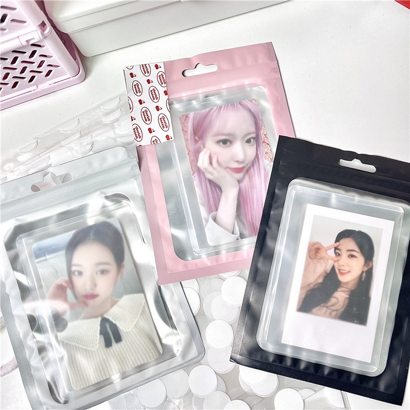 พร้อมส่ง ซองซิปล็อกสีขาว ดำ ชมพู 10 ซอง ซองพลาสติก