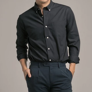 era-won เสื้อเชิ้ต ทรงปกติ Premium Quality Dress Shirt แขนยาว สี Black01