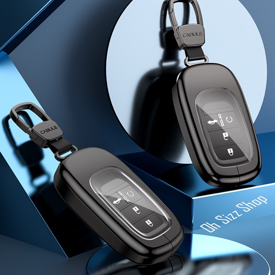 เคสโลหะอัลลอยรีโมทรถ Honda Civic Fe All New HRV 2024 Gen 11 แบบ 2 ชั้น (Double-Layer Metal Alloy Key Cover with transpar